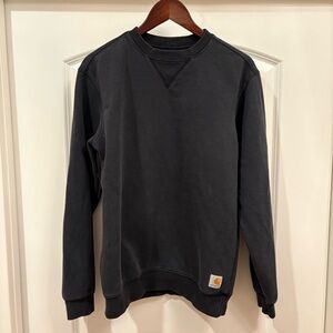 Carhartt Men’s Black Crewneck Sweatshirt Pullover Loose Fit K124